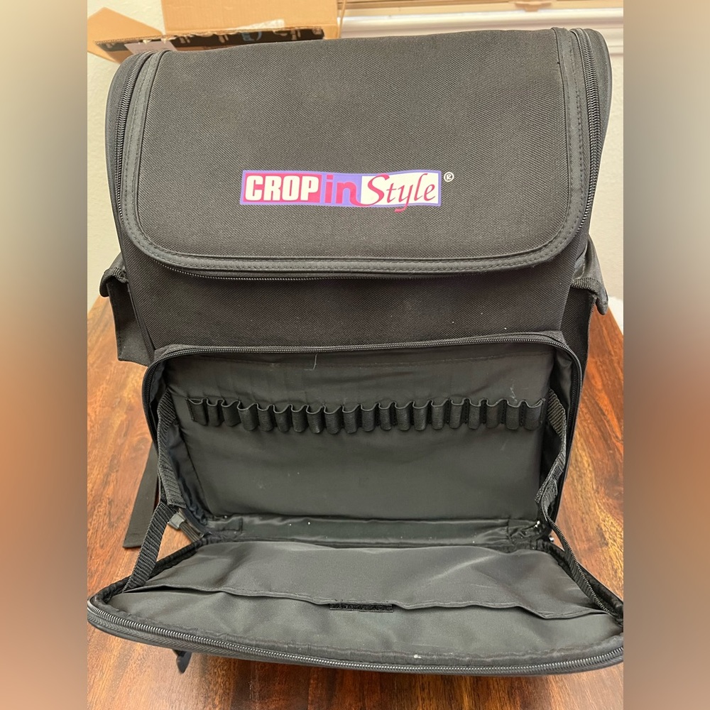 Crop in Style crafting backpack for the hobby crafter.